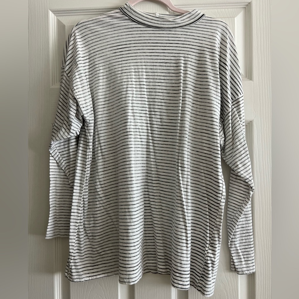 Free People Striped Mockneck Tunic